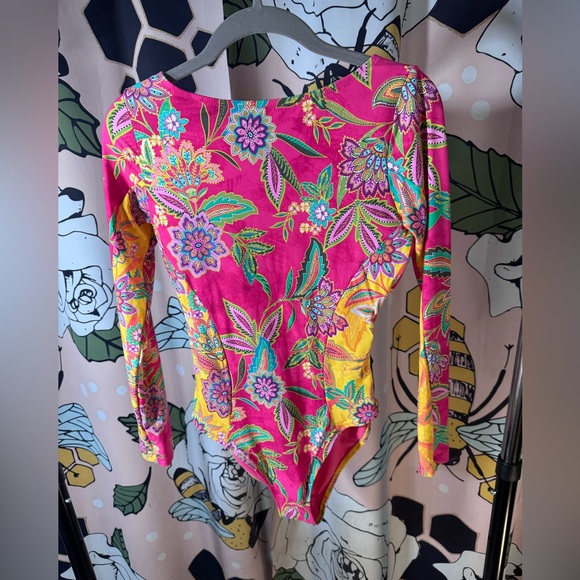 FLAMINGO MIX CUT-OUT SURF ONE PIECE S NWT $248 - Picture 5 of 13